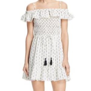 Lost + Wander white spring ruffled mini dress S
